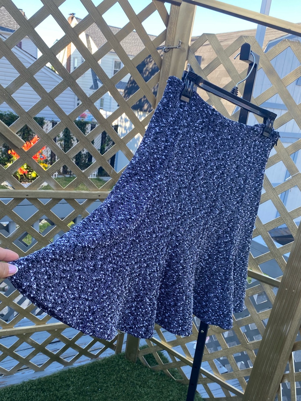 Cynthia Rowley Speckled Skater Skirt